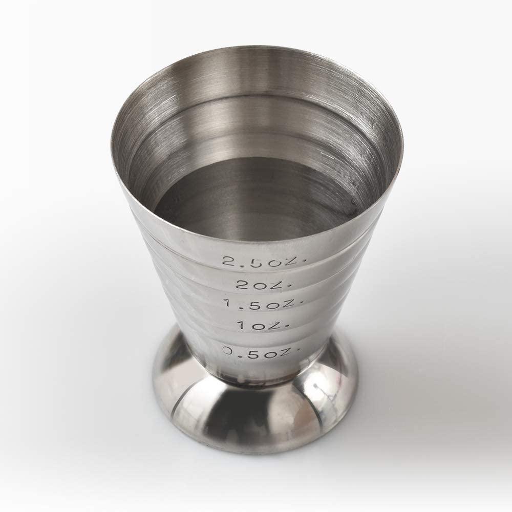Cốc đo bằng thép không gỉ 75 ml, 5 muỗng canh, Dụng cụ pha cà phê cocktail, Gói 2