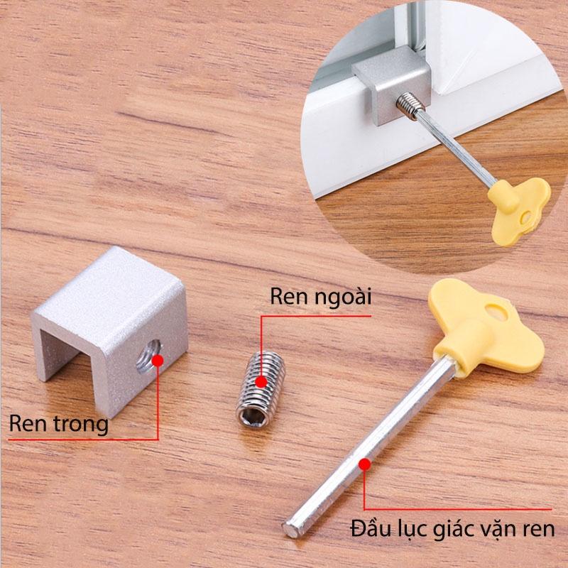 Chốt chặn cửa trượt, bảo vệ an toàn cho trẻ, chống trộm