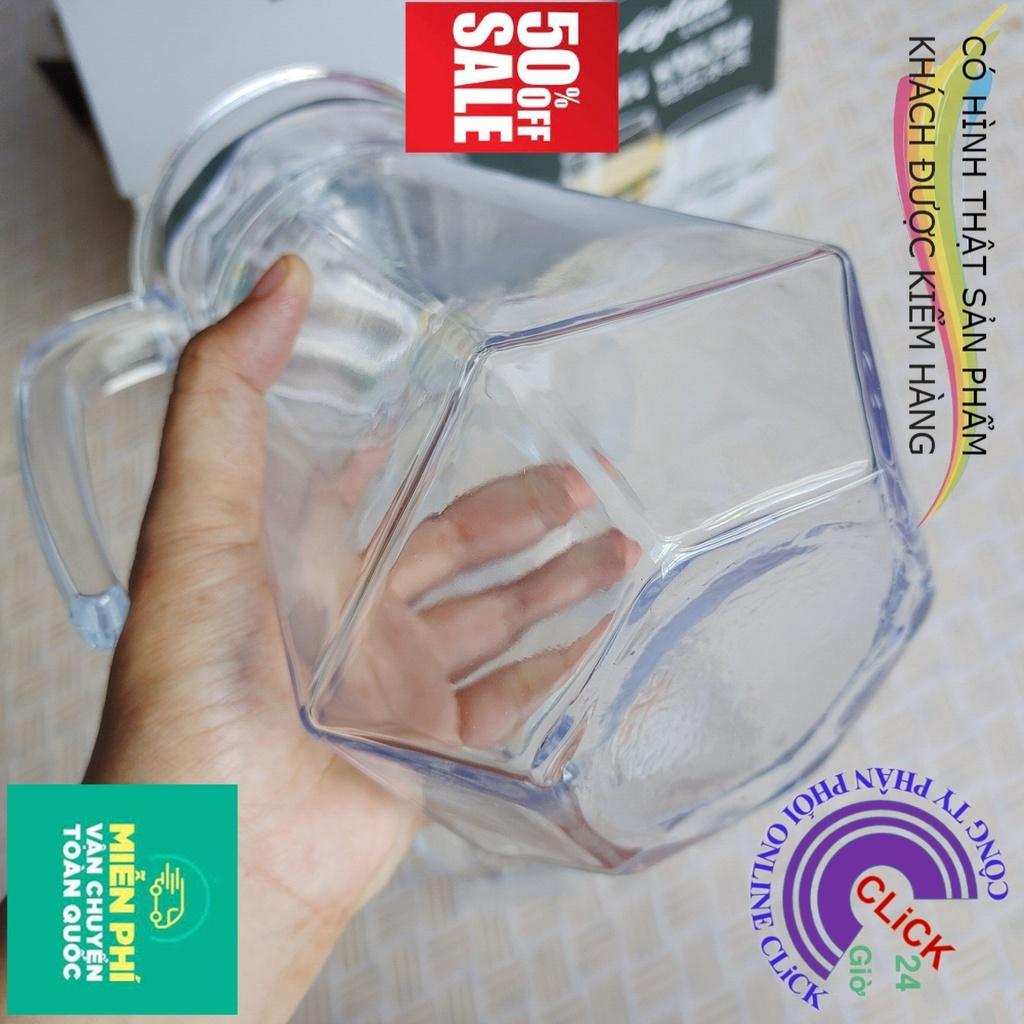 Bộ Bình và 6 Cốc Thủy Tinh AGLAIA Cao Cấp Chịu Nhiệt - Hàng Cao Cấp