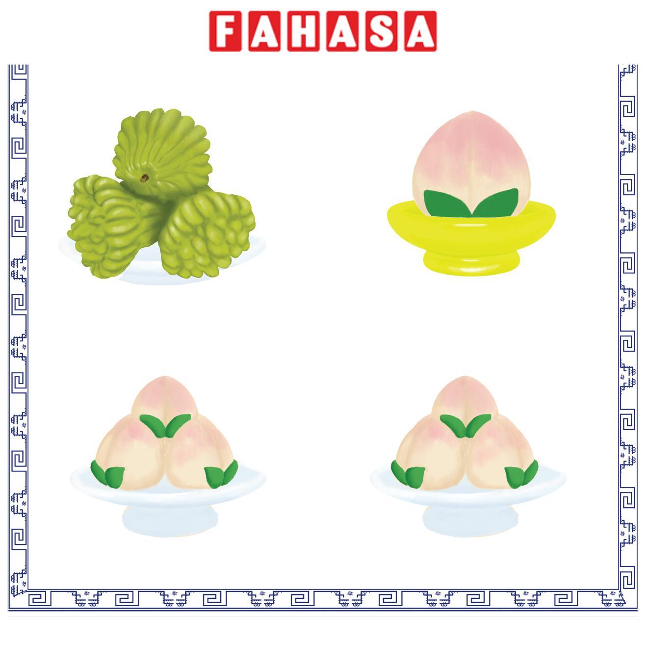 Phụ Kiện Bàn Thờ Mâm Quả Phật Thủ Và Đào Tiên - Phúc Tụ Đầy Tay - Thọ Dài Trăm Tuổi - Manihum BTLPK-04