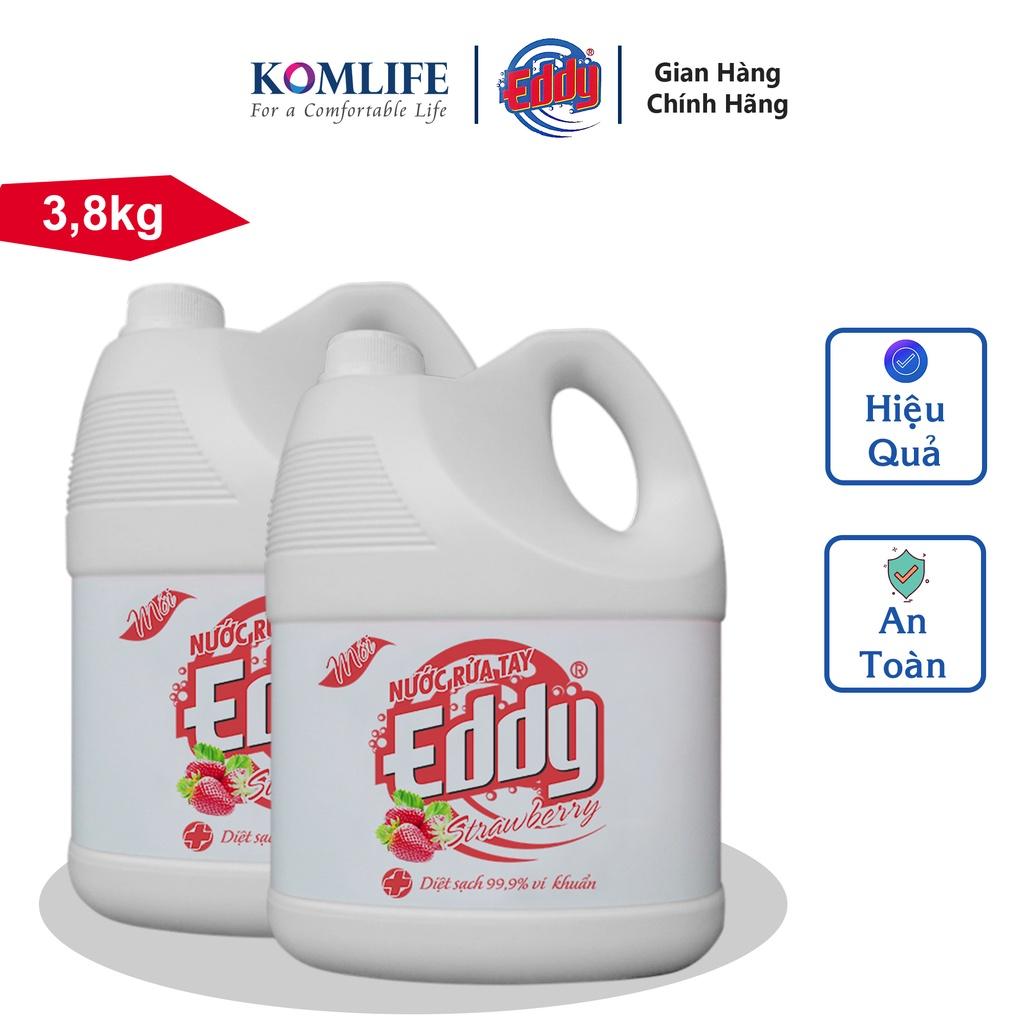 Nước rửa tay EDDY hương Dâu 3600ml sạch khuẩn dưỡng da hương thơm tự nhiên