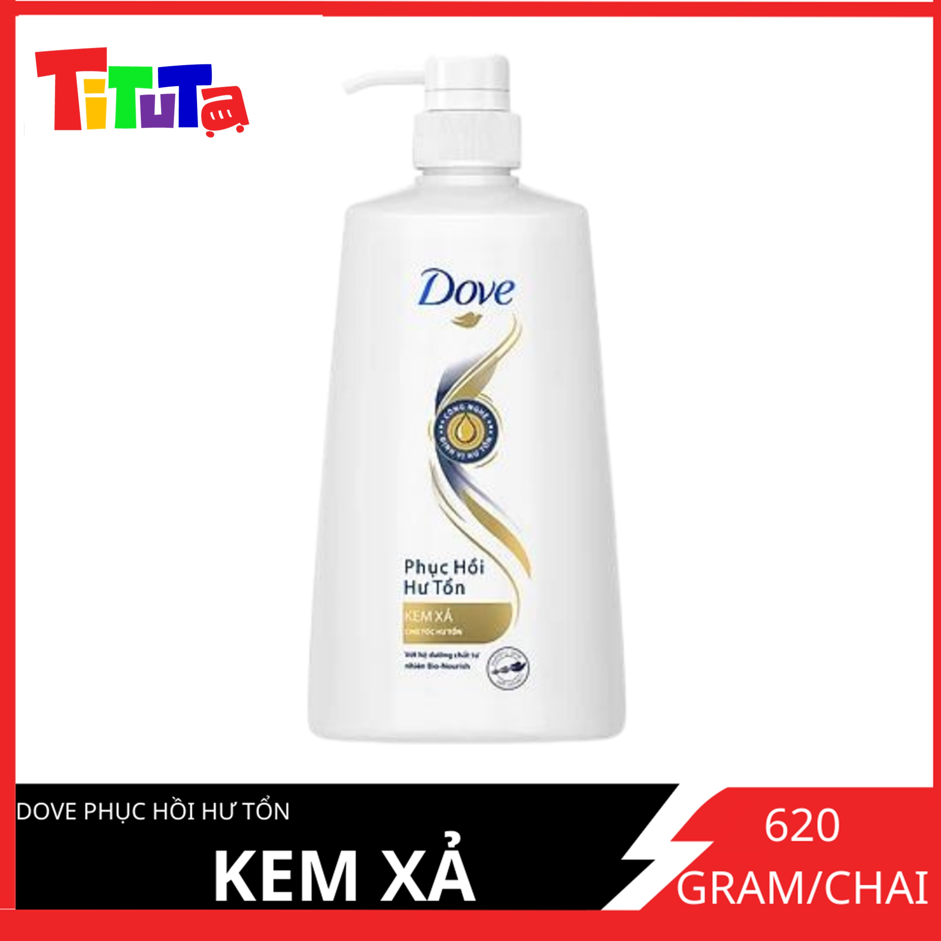 Kem xả Dove Phục hồi Hư tổn 620g