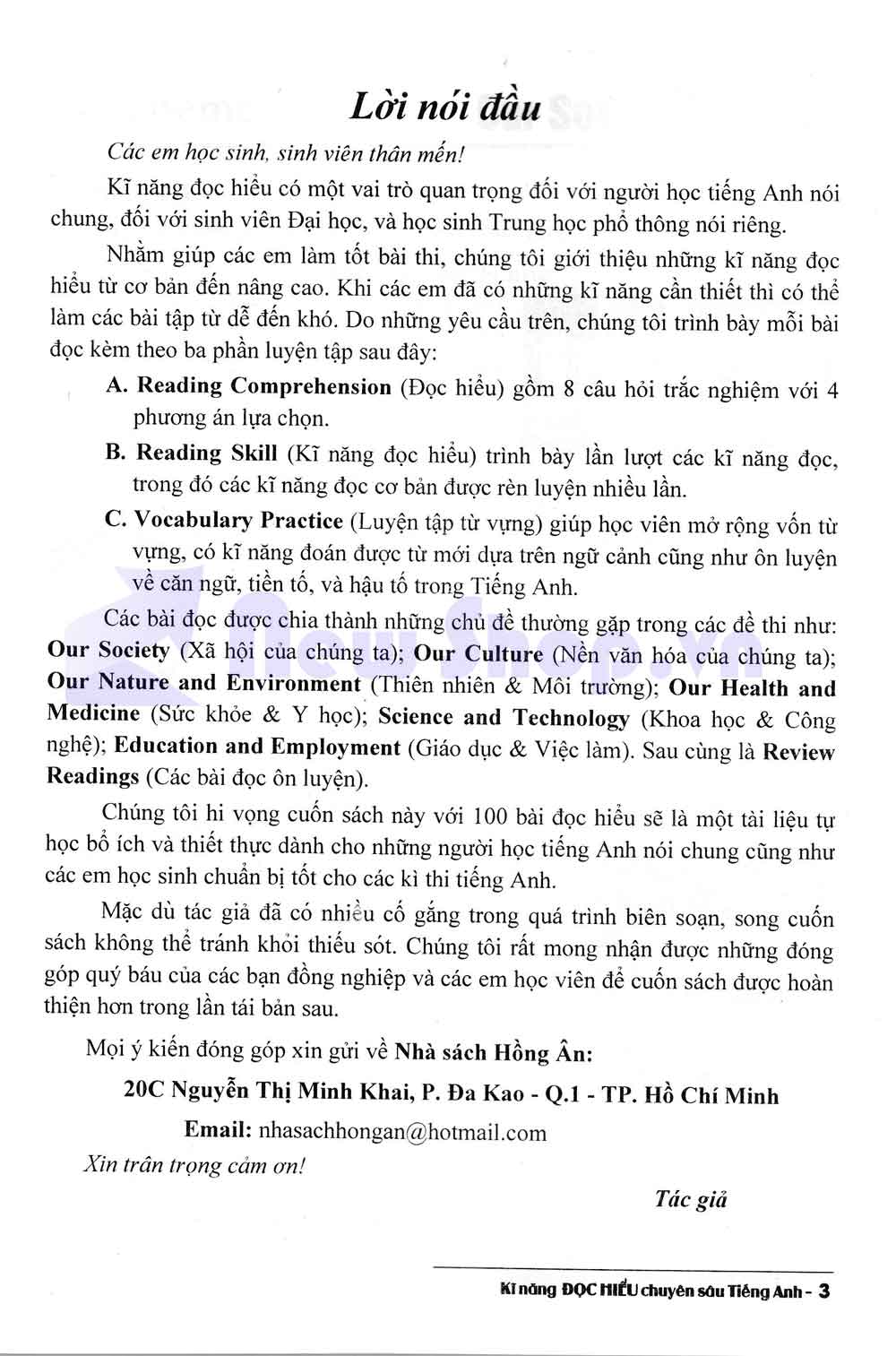 Kĩ Năng Đọc Hiểu Chuyên sâu Tiếng Anh - Lưu Hoằng Trí