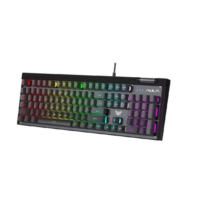 BÀN PHÍM GAMING AULA F3020 MÀU ĐEN LED RGB - HN - HÀNG CHÍNH HÃNG