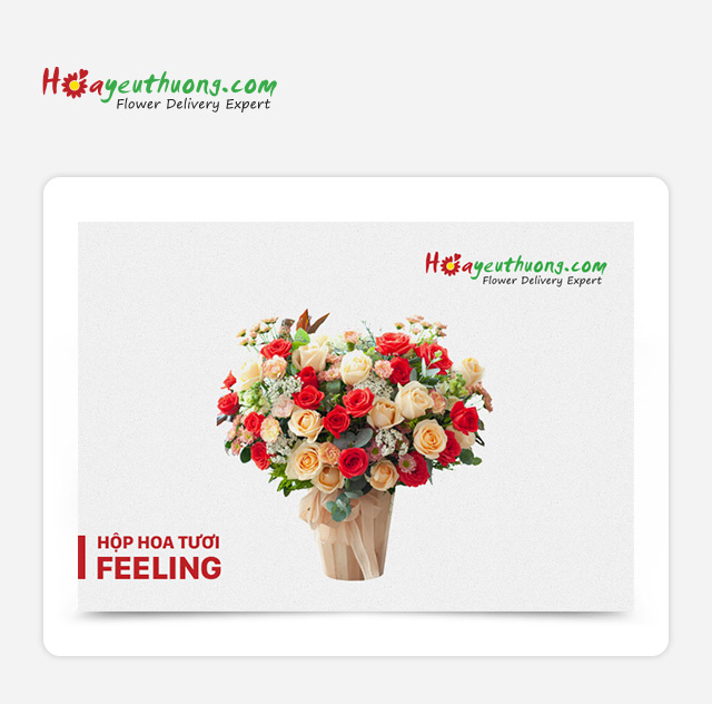 Hoa Yêu Thương - Evoucher Hộp Hoa Tươi - Feeling