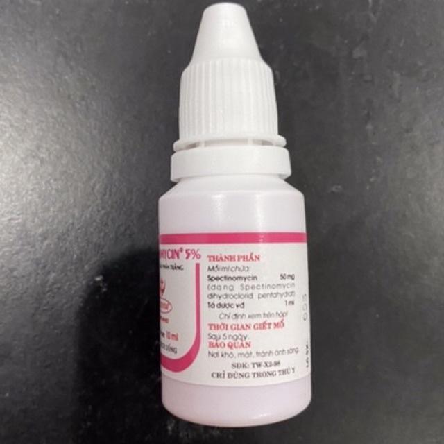 1 lọ SPECTINOMYCIN 5% spec đỏ đặc tri đi ngoài phân trắng