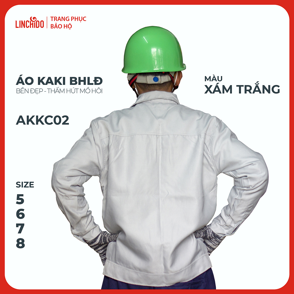 Áo kaki Bảo Hộ Lao Động Chất Liệu Thấm Hút Mồ Hôi Thoáng Mát Bền Đẹp - Mã AKKC02 - 5