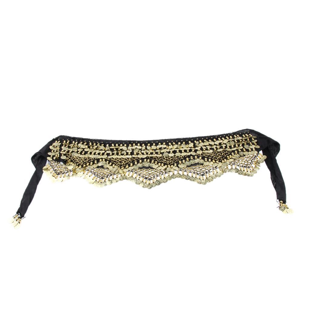 Women's Tassel Belly Dance Hip Scarf Hip Skirt Waist Chain With Gold Coins