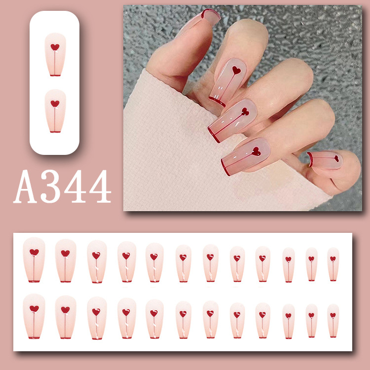 A344-Hộp NAIL BOX 24 móng họa tiết nhiều màu sắc thời trang