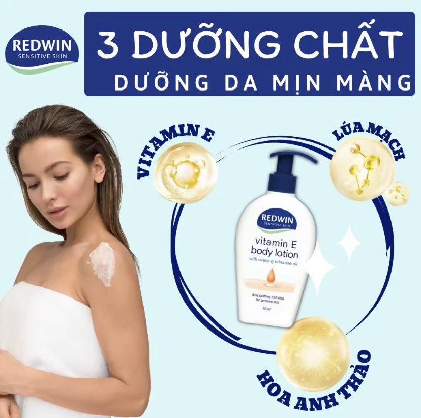 Kem Dưỡng Redwin Vitamin E Body Lotion Cấp ẩm Chuyên Sâu 400ml