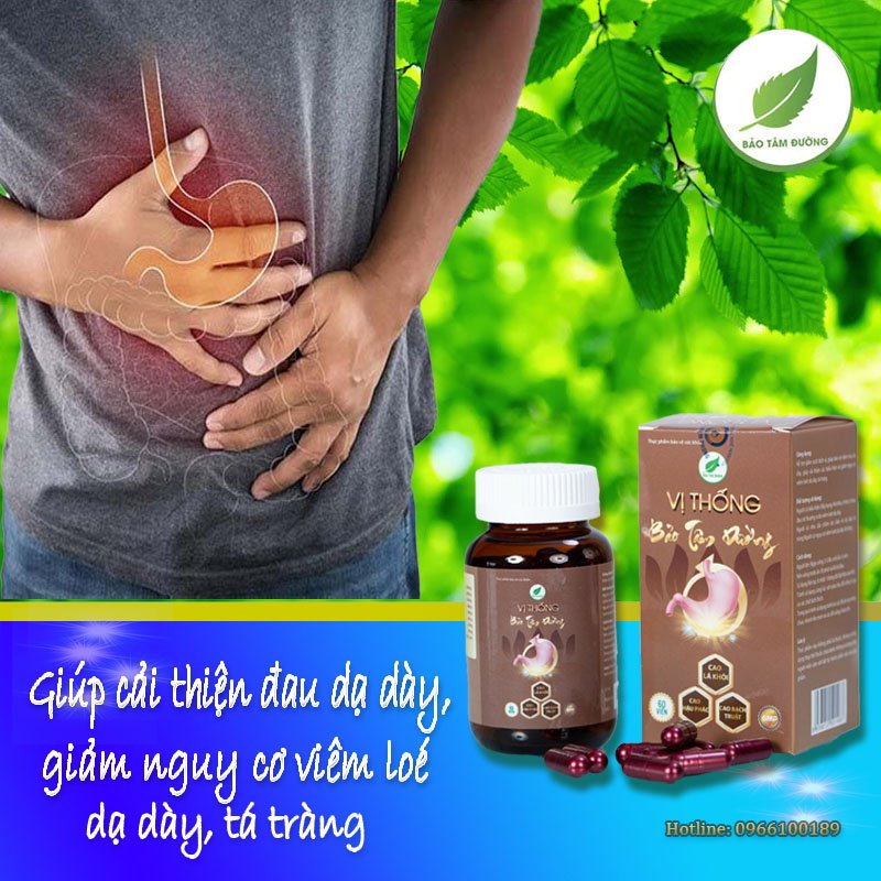 Vị thống Bảo Tâm Đường, viên uống đông y hỗ cải thiện các triệu chứng đau dạ dày, cải thiện tình trạng viêm loét dạ dày, tá tràng