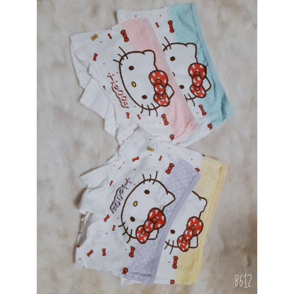 (4 chiếc) Quần chíp đùi cotton cực Kute cho bé gái, quần lót đùi siêu xinh cho bé