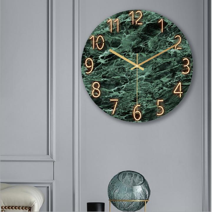 Đồng Hồ Treo Tường Vân Đá Sang Trọng Luxury Clock Peal