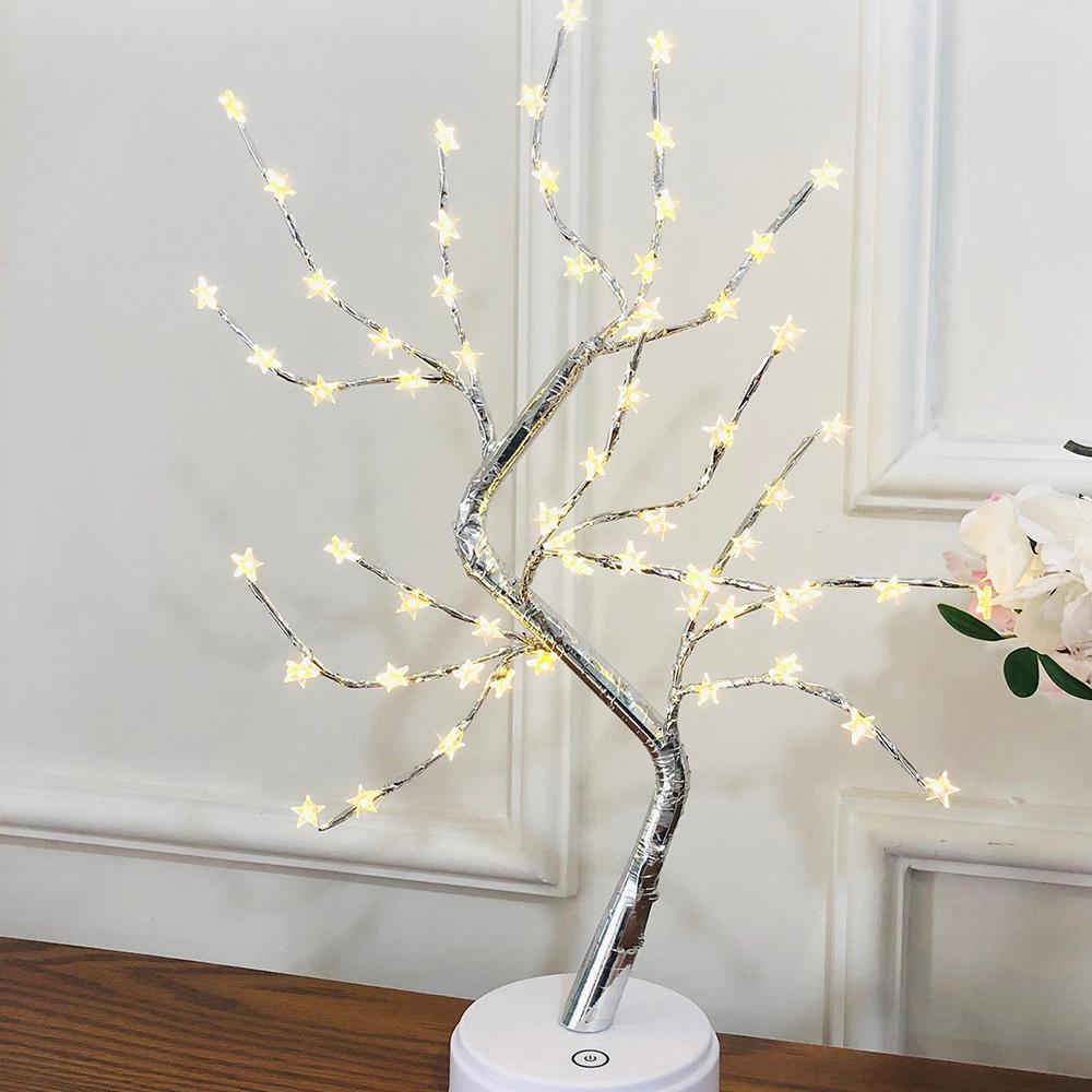 Đèn Ngủ Led Bz1273 Hình Cây Thông Bằng Đồng Có Thể Gập Lại Tiện Dụng