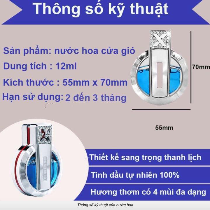 Nước hoa xe hơi, tinh dầu thơm cho xe hơi, tinh dầu kẹp cửa gió (Blue Sapphire)