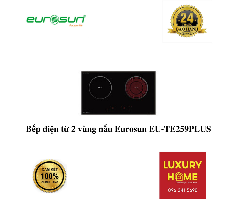 Bếp điện từ 2 vùng nấu Eurosun EU-TE259PLUS  - Hàng chính hãng