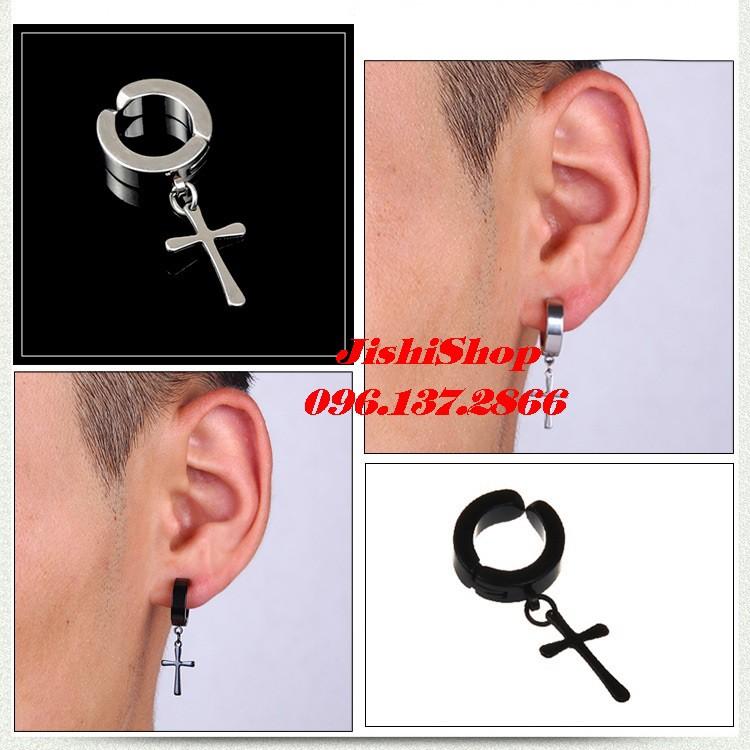 Khuyên tai nam không cần bấm lỗ thánh giá