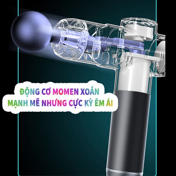 Máy Massage Cầm Tay Konka LF5, Súng Mát Xa Đa Năng Thư Dãn Giảm Đau Nhức – 99 cấp độ, màn hình LCD hiển thị pin, tay cầm dài