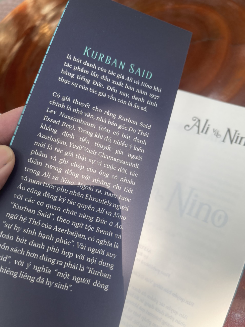 ALI VÀ NINO - Kurban Said – dịch giả Nguyễn Bích Lan – Nhã Nam - Nhà xuất bản Hội nhà văn (thiết kế bìa: Tùng Nâm)