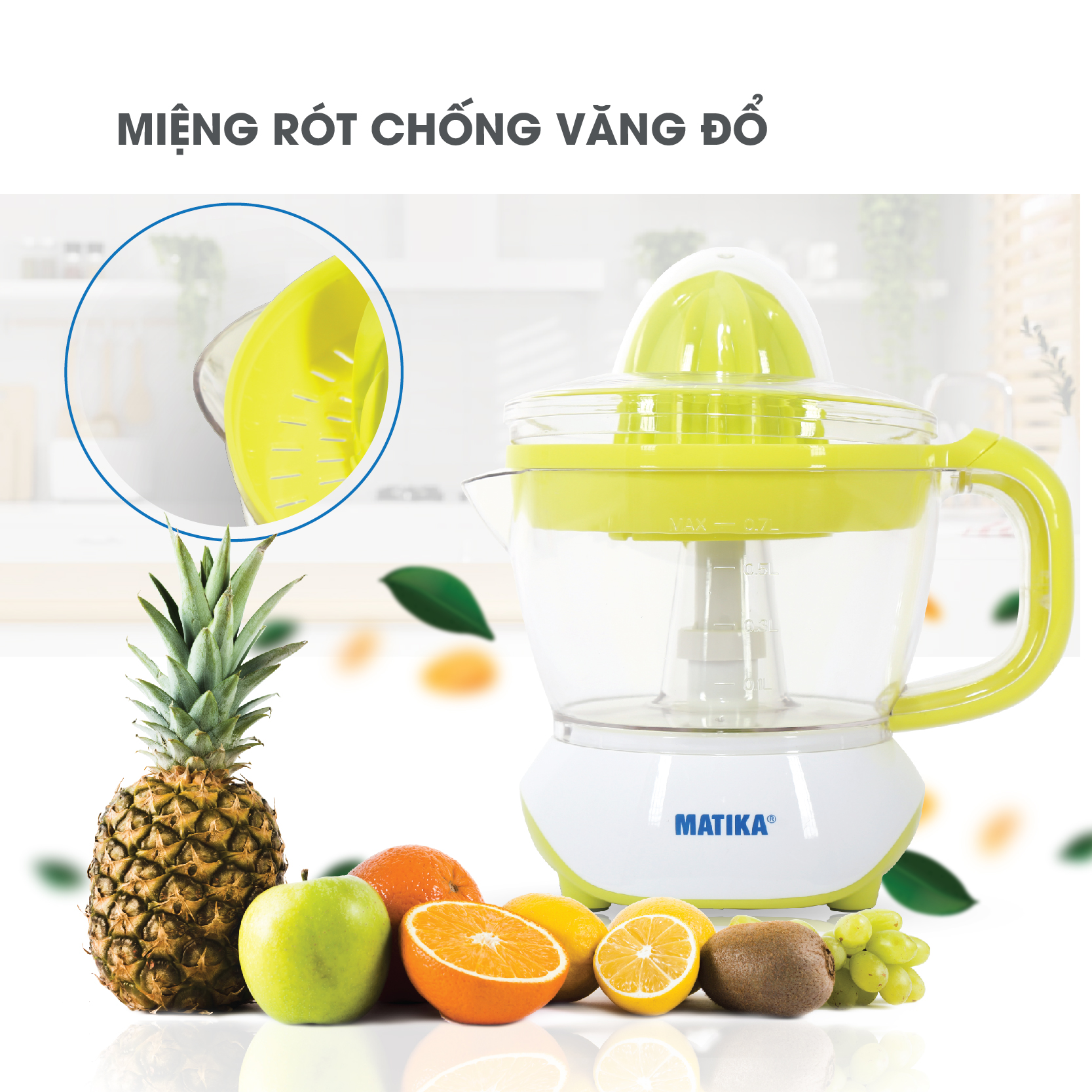 Máy Vắt Cam MATIKA Dung Tích 700ml MTK-3307 - Hàng chính hãng