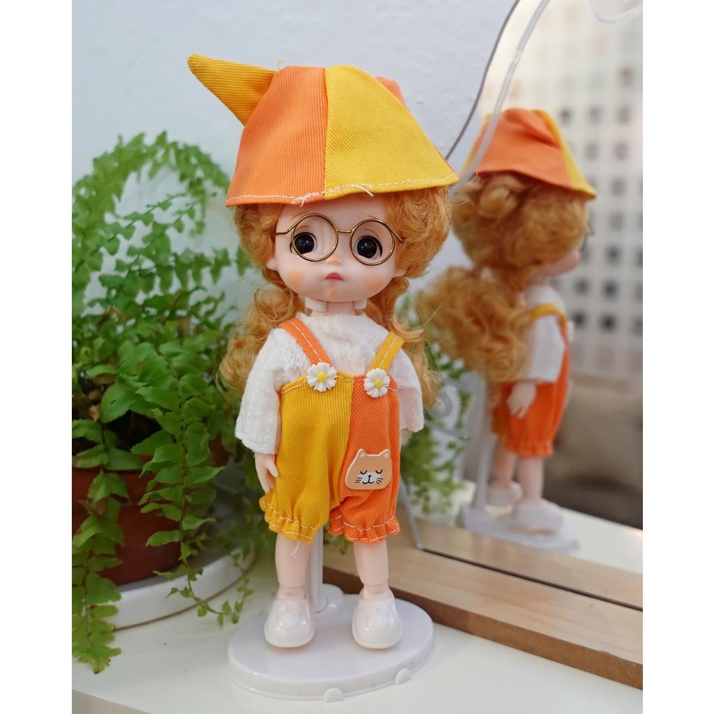 Búp bê mini mặt dỗi siêu cute chiều cao 16 cm