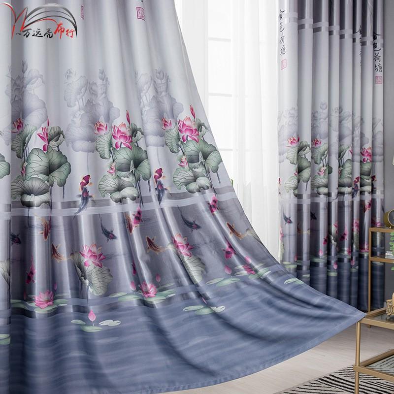 Rèm che nắng rèm treo cửa hoa sen và cá nhiều size