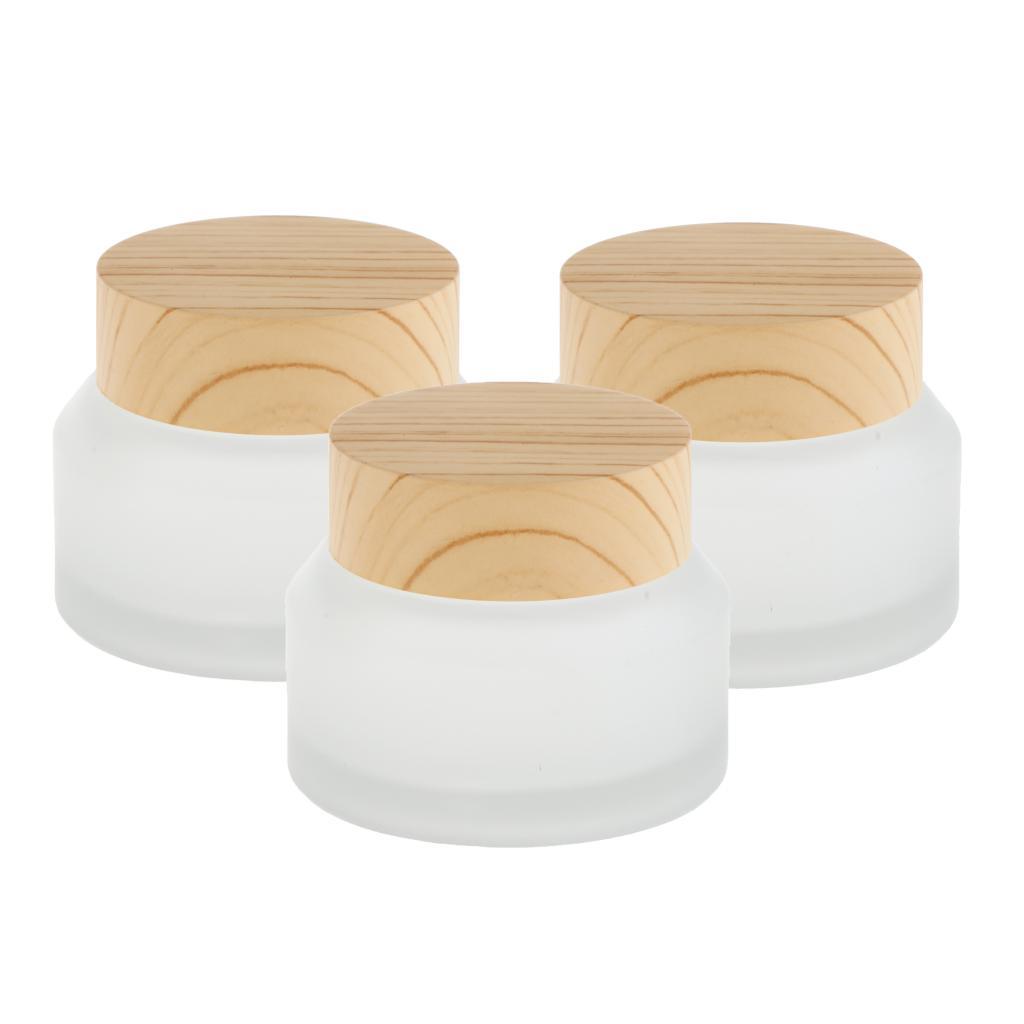 3pcs Empty Cosmetic Jar Pot Travel Refillable Makeup Cream Lotion Container