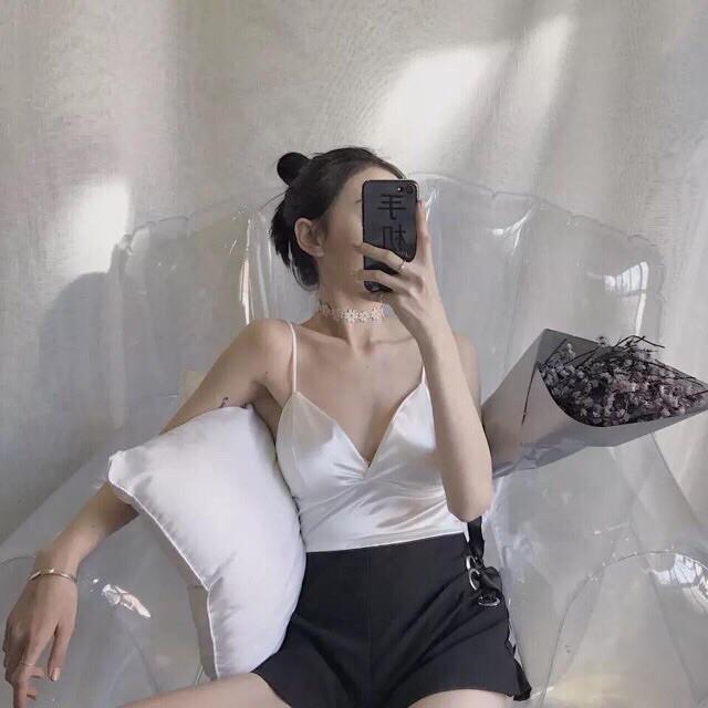 ÁO 2 DÂY CÓ ĐỆM_BRA 2 DÂY CÓ ĐỆM_Áo Bra Lụa 2 Dây Cao Cấp_{SIÊU ĐẸP