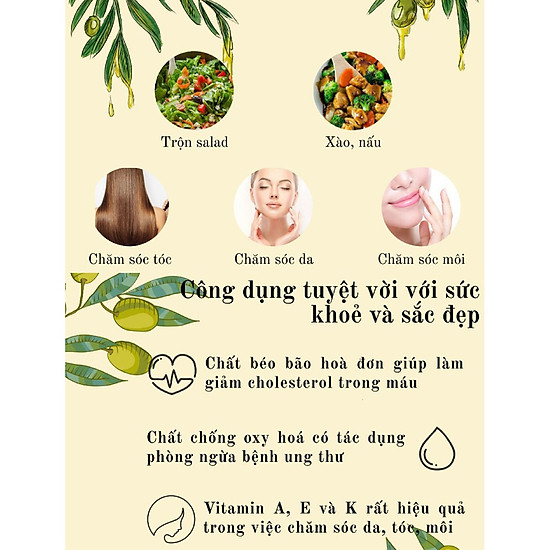 Dầu Oliu Extra Virgin PONS 500ml - Tây Ban Nha ( Chai Thủy Tinh )