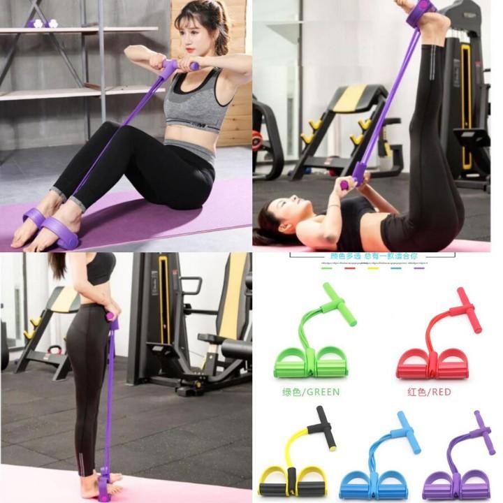 Dây Tập Thể Dục Đàn Hồi 4 Ống Cao Su Tập Thể Dục Tập Gym Tại Nhà