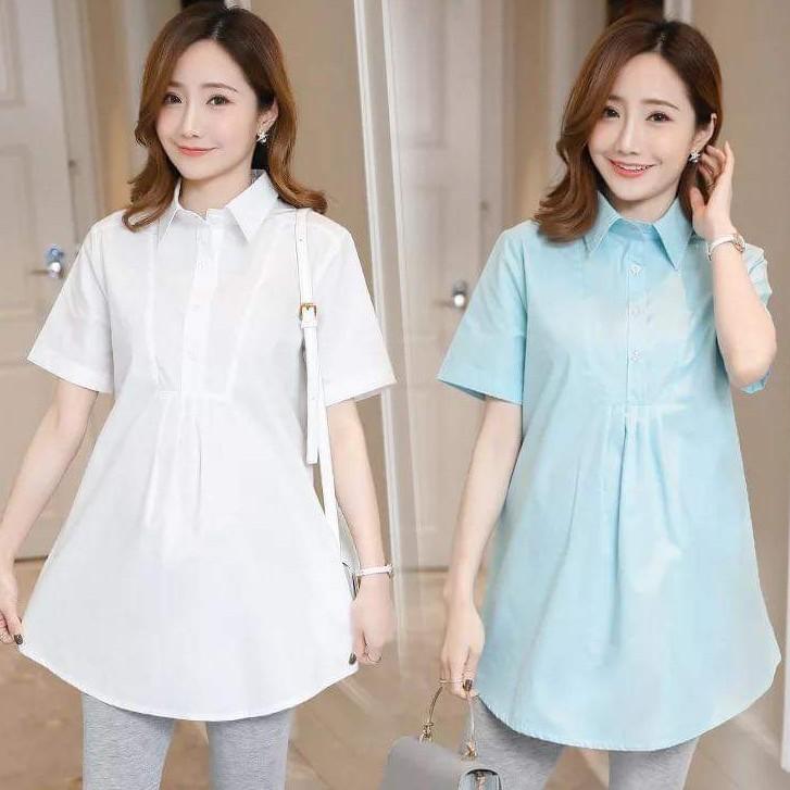 Áo Bầu Sơ Mi Trắng Đẹp Công Sở