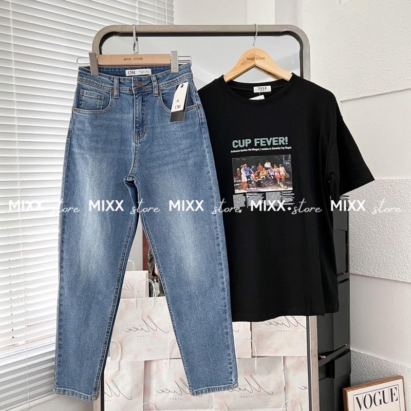 Quần Jean Nữ Baggy Lưng Cao UNM chất dày dặn thương hiệu phom 9 tấc siêu cưng