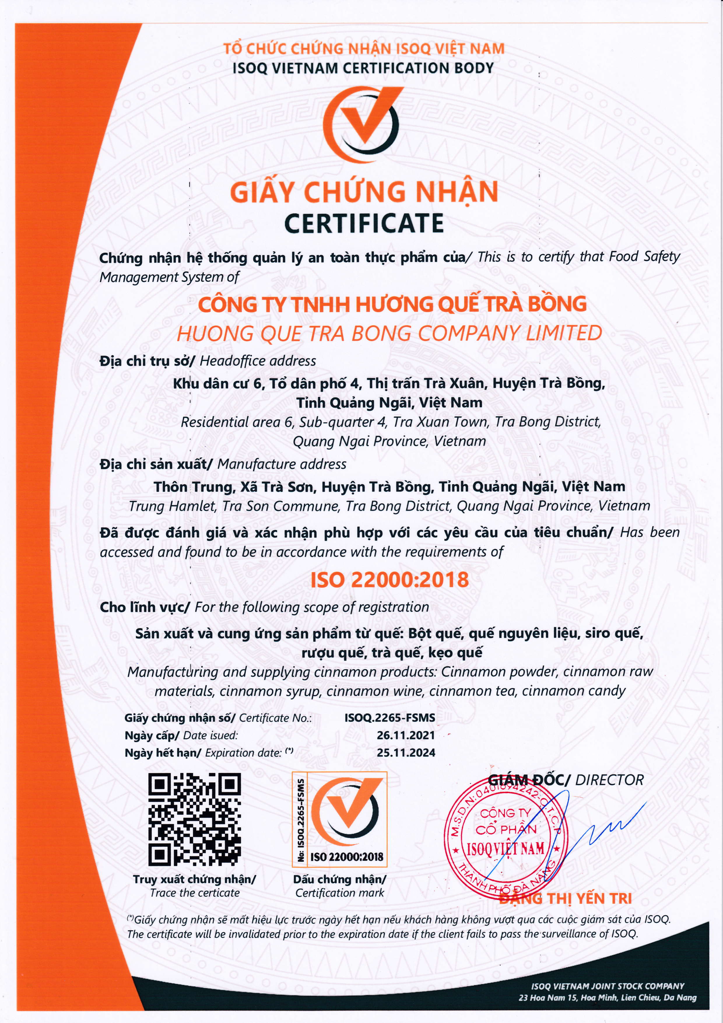 Mật Ong Rừng Quế Trà Bồng 100ml