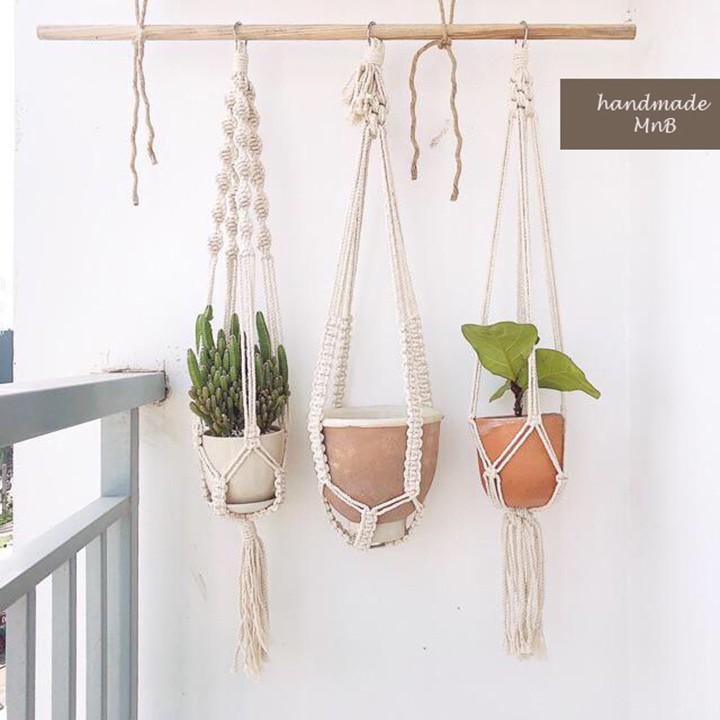 Dây treo chậu macrame - chất liệu sợi cotton