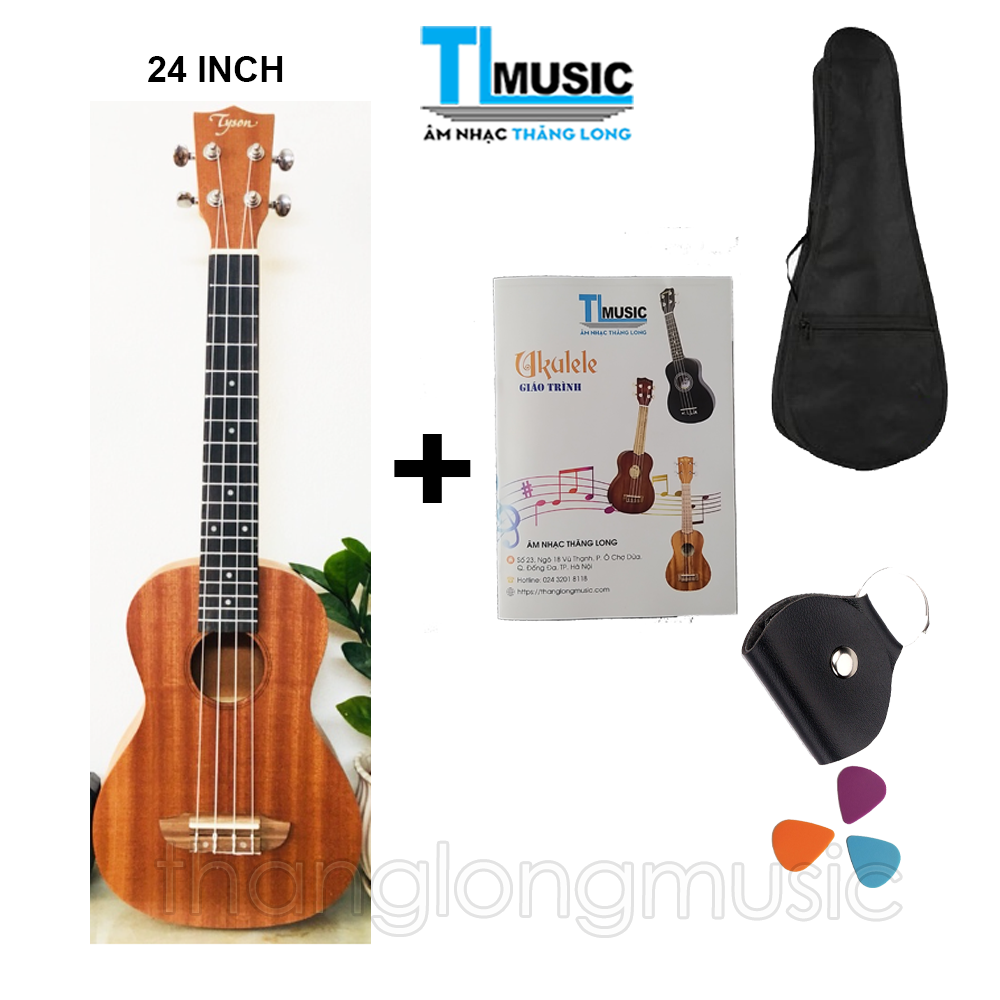 Đàn Ukulele Soprano – Concert gỗ tự nhiên tổng hợp – Kèm nhiều phụ kiện