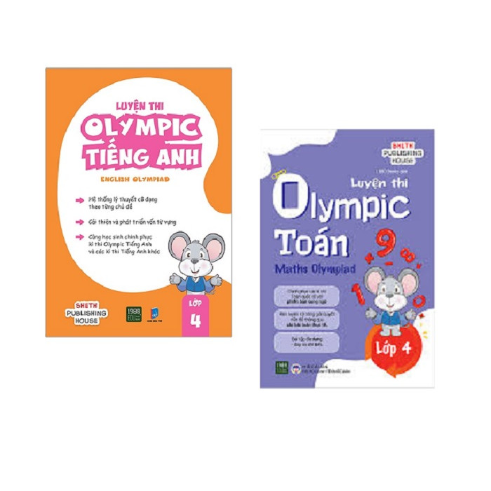 Combo 2 Cuốn Luyện Thi Olympic Toán - Anh Lớp 4