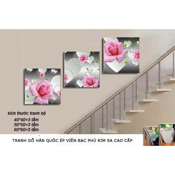 Tranh treo tường-tranh treo cầu thang CT 23 /Gỗ MDF cao cấp phủ kim sa/ Chống ẩm mốc, mối mọt/Bo viền góc tròn