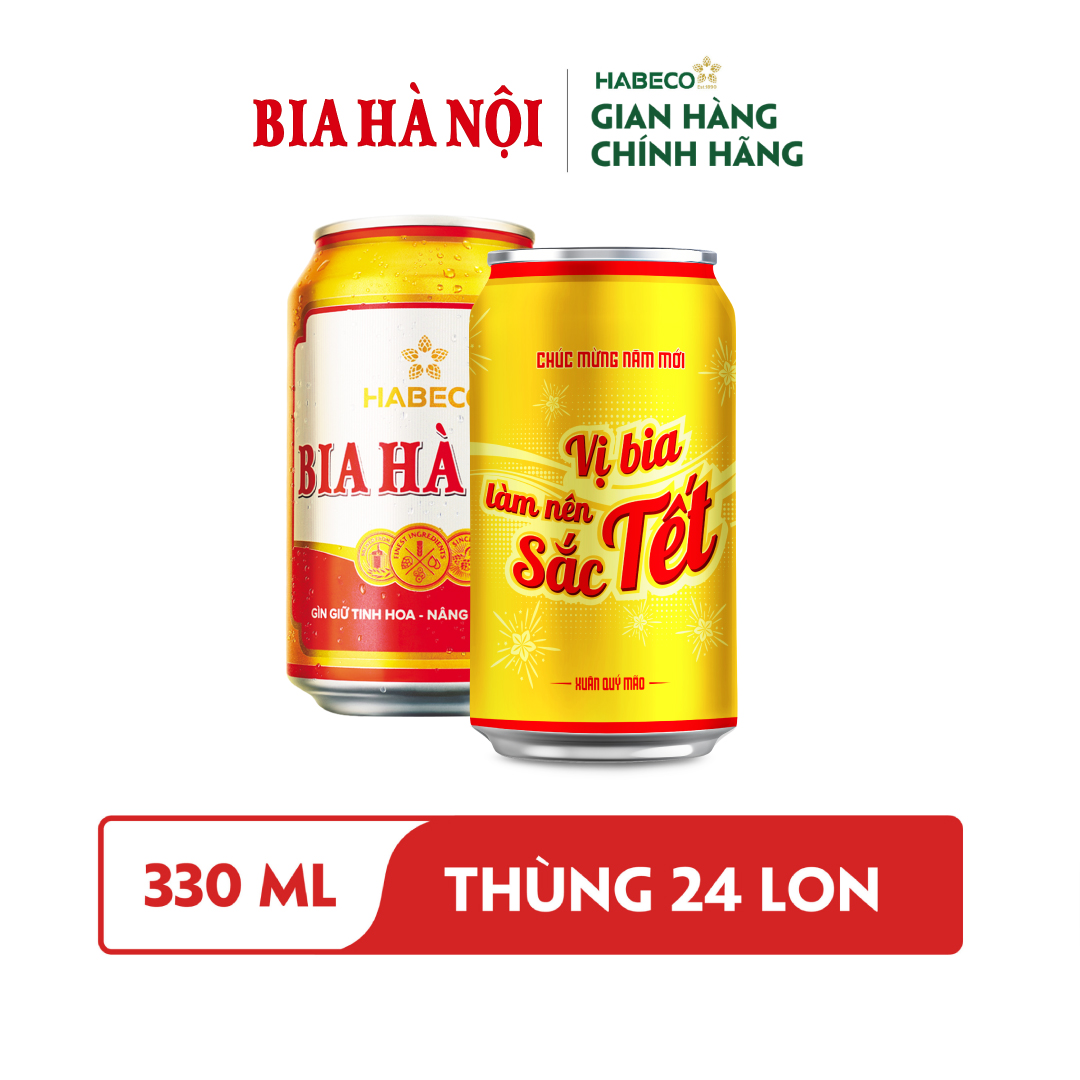 Combo 2 Thùng Bia Hà Nội - Thùng 24 lon 330ml
