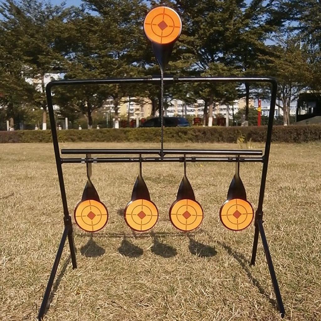 5 Targets Self Resetting Spinning Target Metal Target Stand