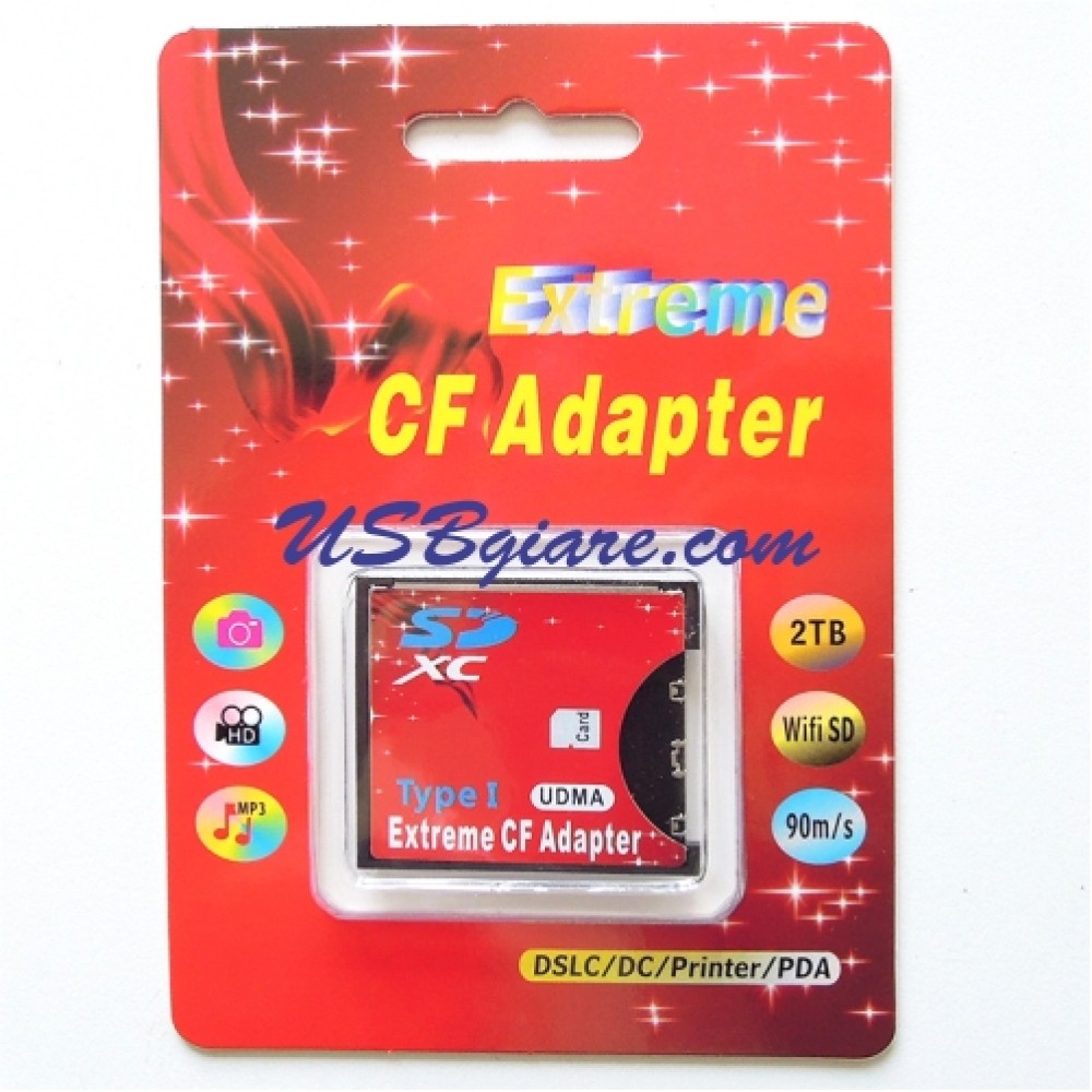 Adapter áo thẻ nhớ SD / Micro SD sang CF - Type I thin card CF to SD adapter, micro SD to CF adapter