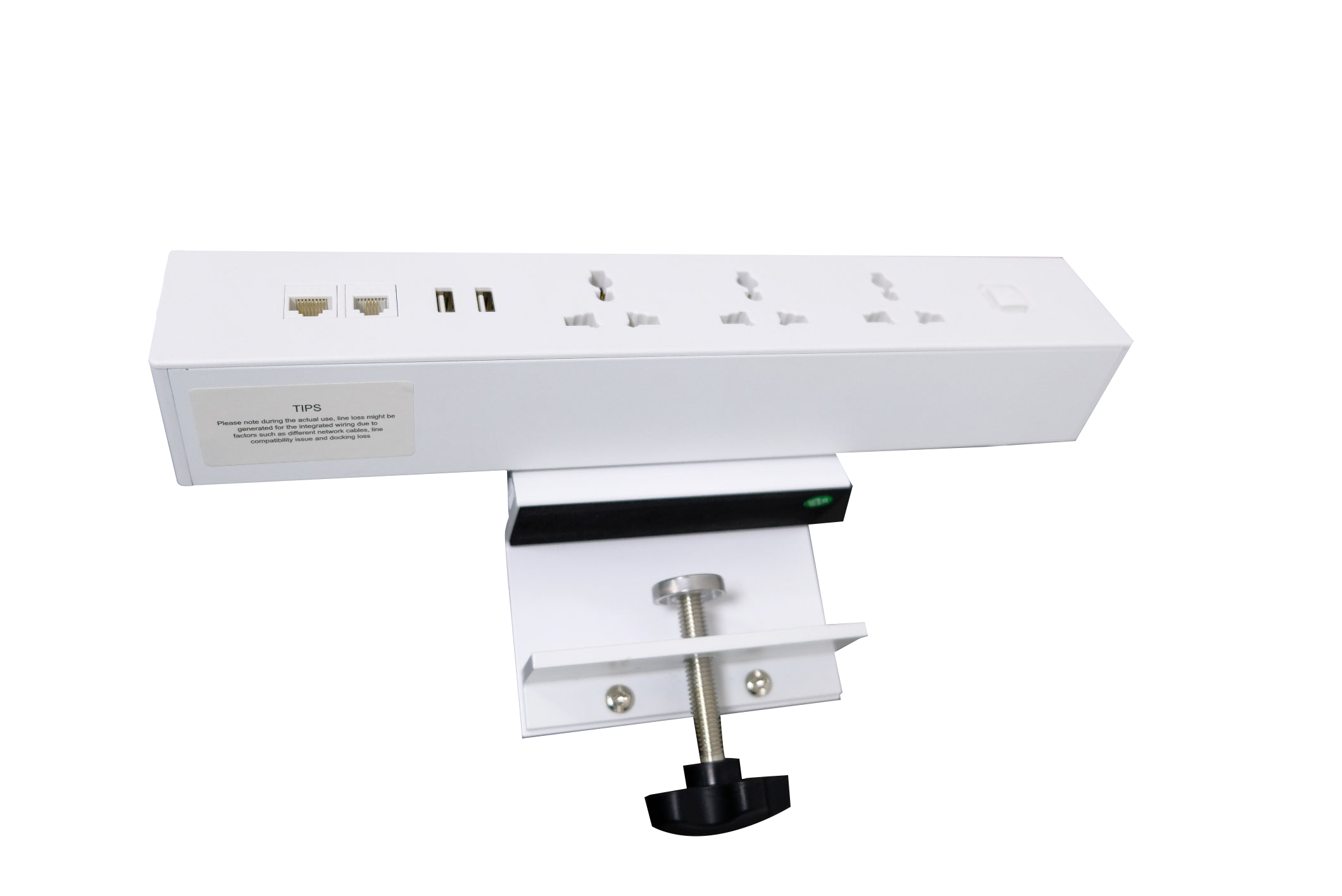Ổ Cắm Điện Đa Năng Tích Hợp Cổng Sạc USB A Cổng LAN Cat 6 Cat 3 Dây Nguồn 2m Cao Cấp