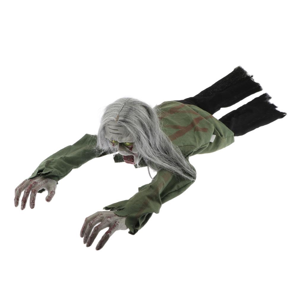 Scary Halloween Crawling Zombie Animated Haunted House Party Decoration Prop