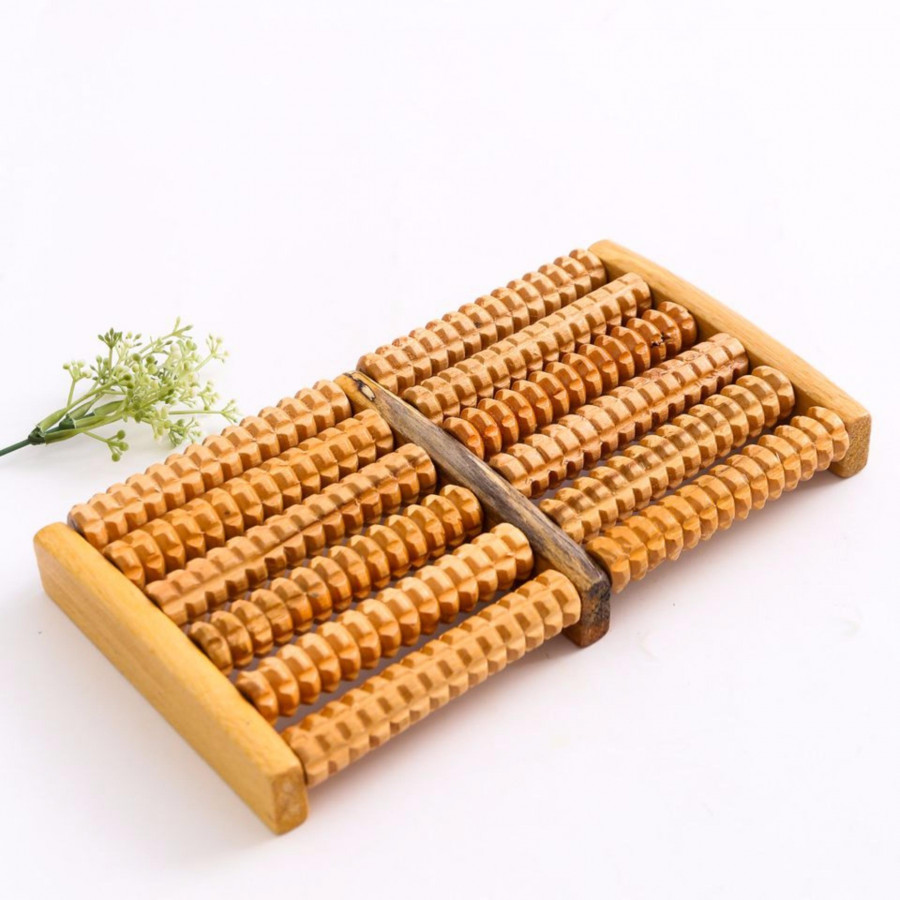 Hình ảnh Bàn Lăn Chân Gỗ Massage 5 Hàng Tiêu Chuẩn (16.5 X 27,5*5)