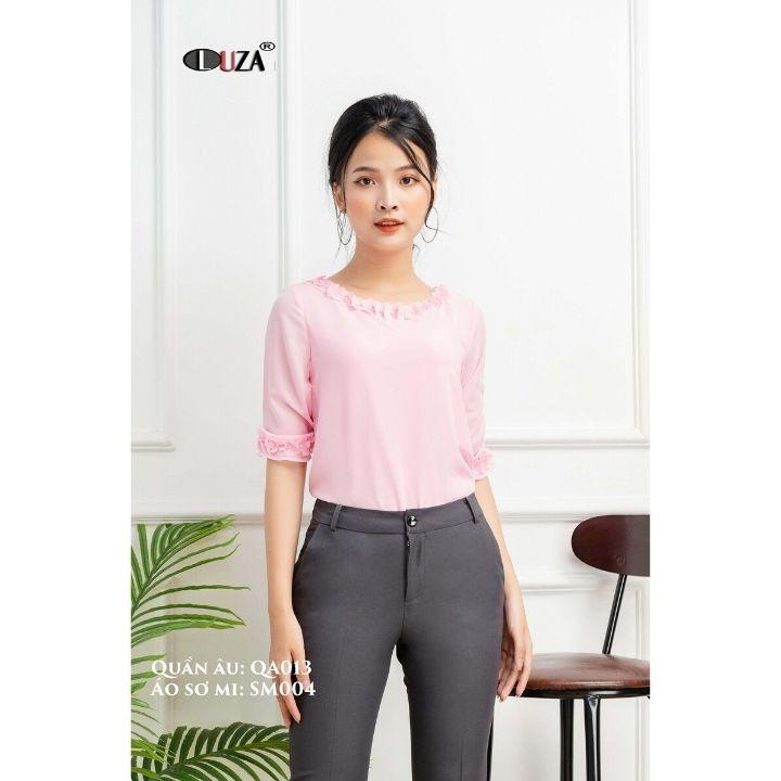 Áo sơ mi 2 lớp hoa cổ hoa tay