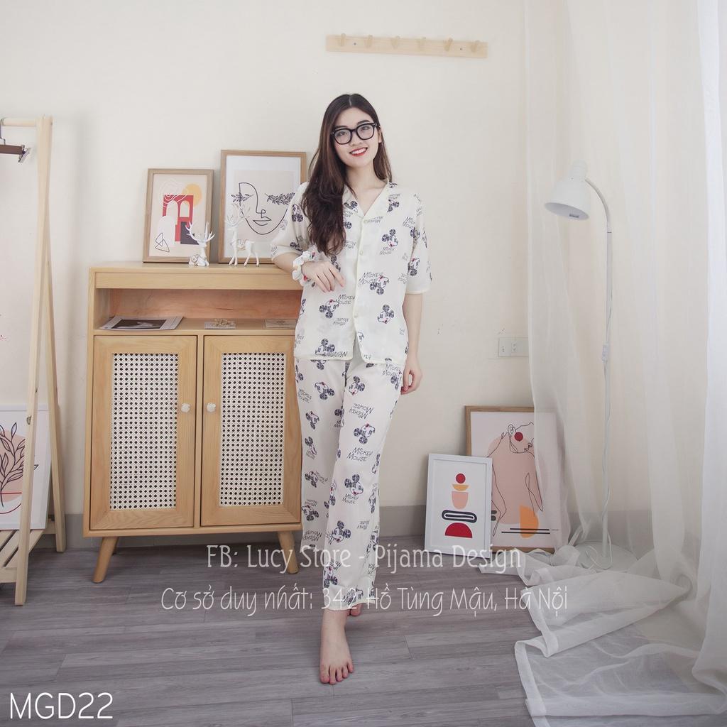 Đồ Bộ Mặc Nhà, Pijama Nữ, Bộ Ngủ Nữ Dễ Thương Chất Lụa Mát