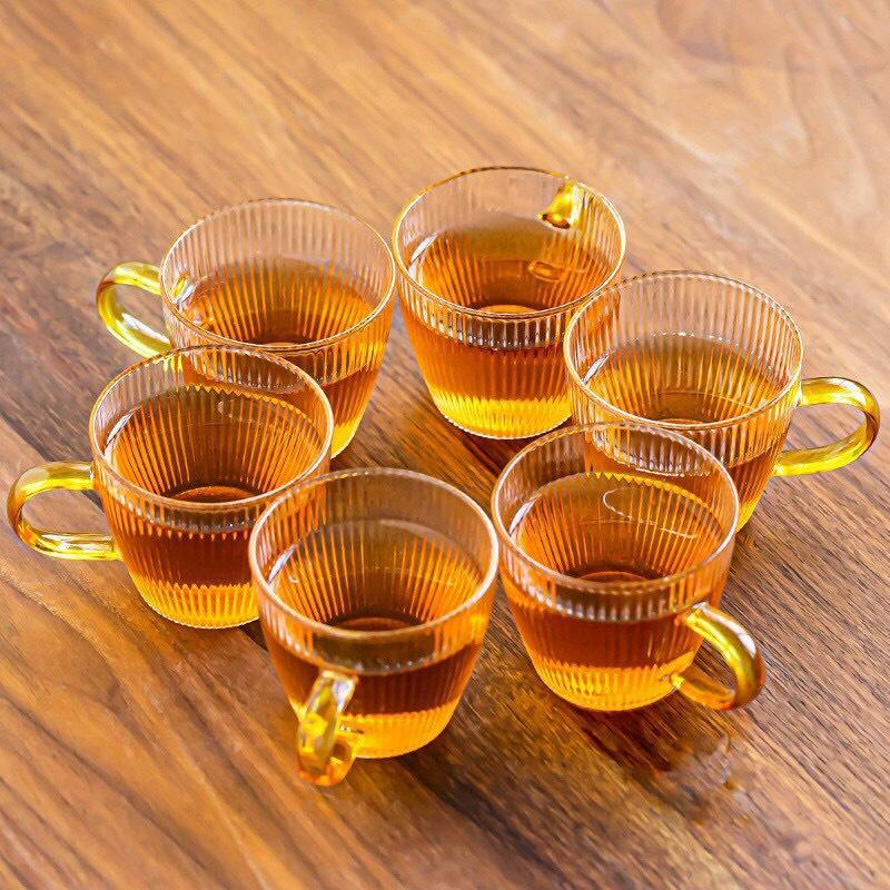 Sét 6 cốc thủy tinh uống trà chịu nhiệt cao cấp