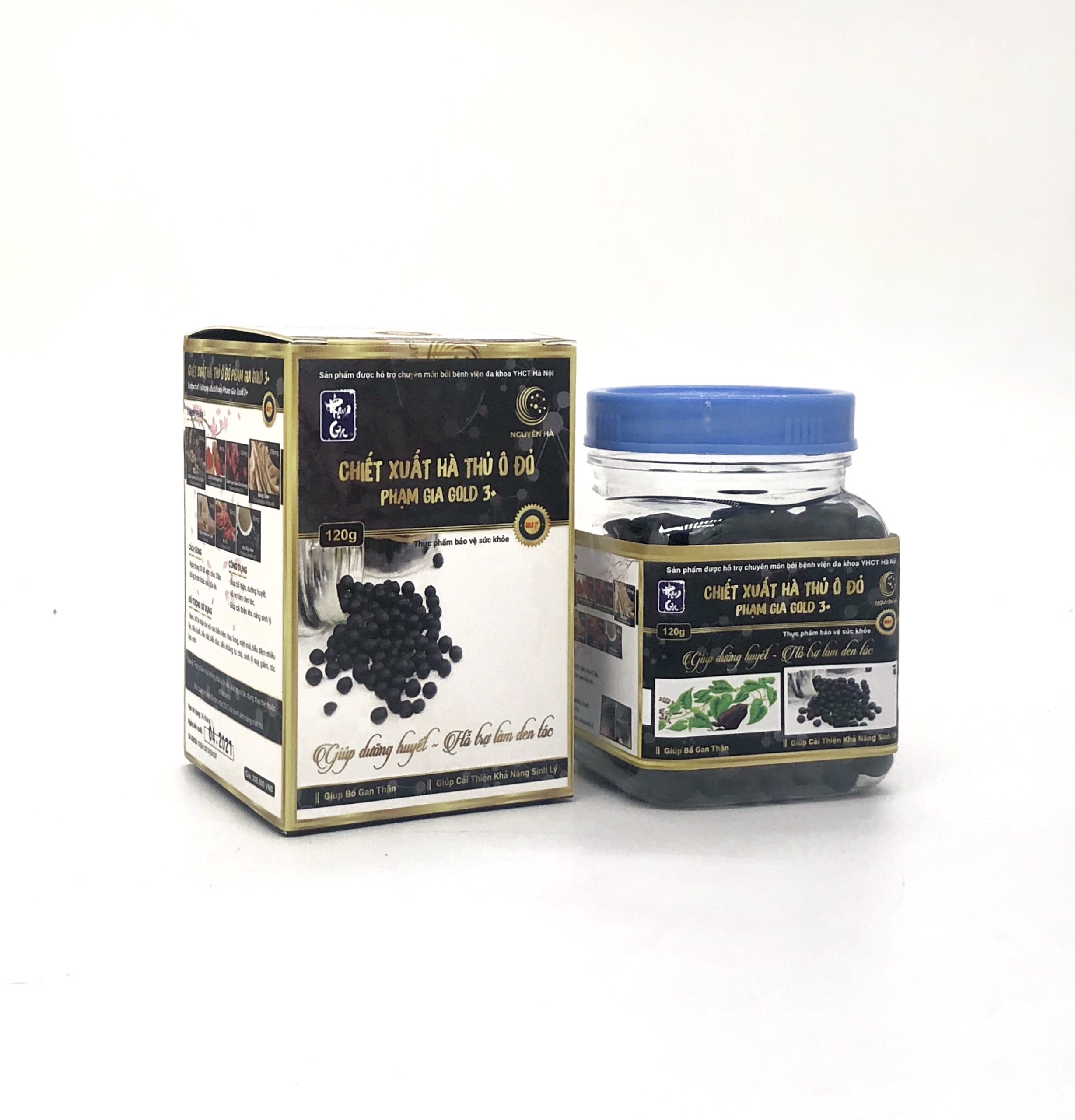 Combo mua 1 tặng 1 : Hà thủ ô đỏ Phạm gia Gold 3+ 554gr tặng hộp minisize 120gr