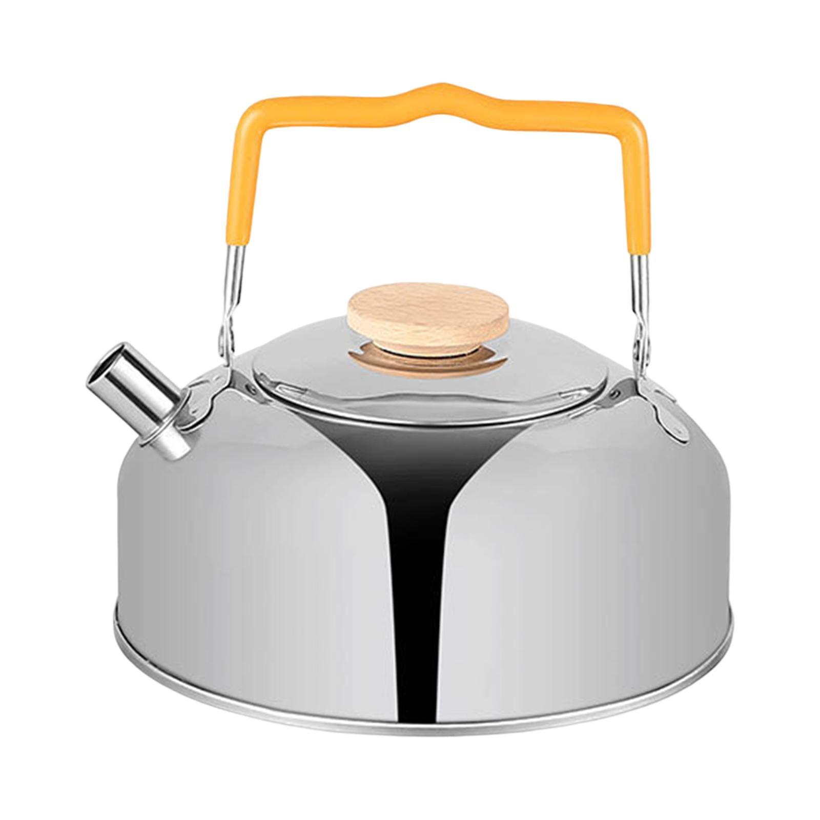 Water Boiler 1L Camping Water Kettle Teapot Coffee Pot Anti Scald Handle Teakettle Tea Pot Lightweight for Barbecue Mountaineering Campfire