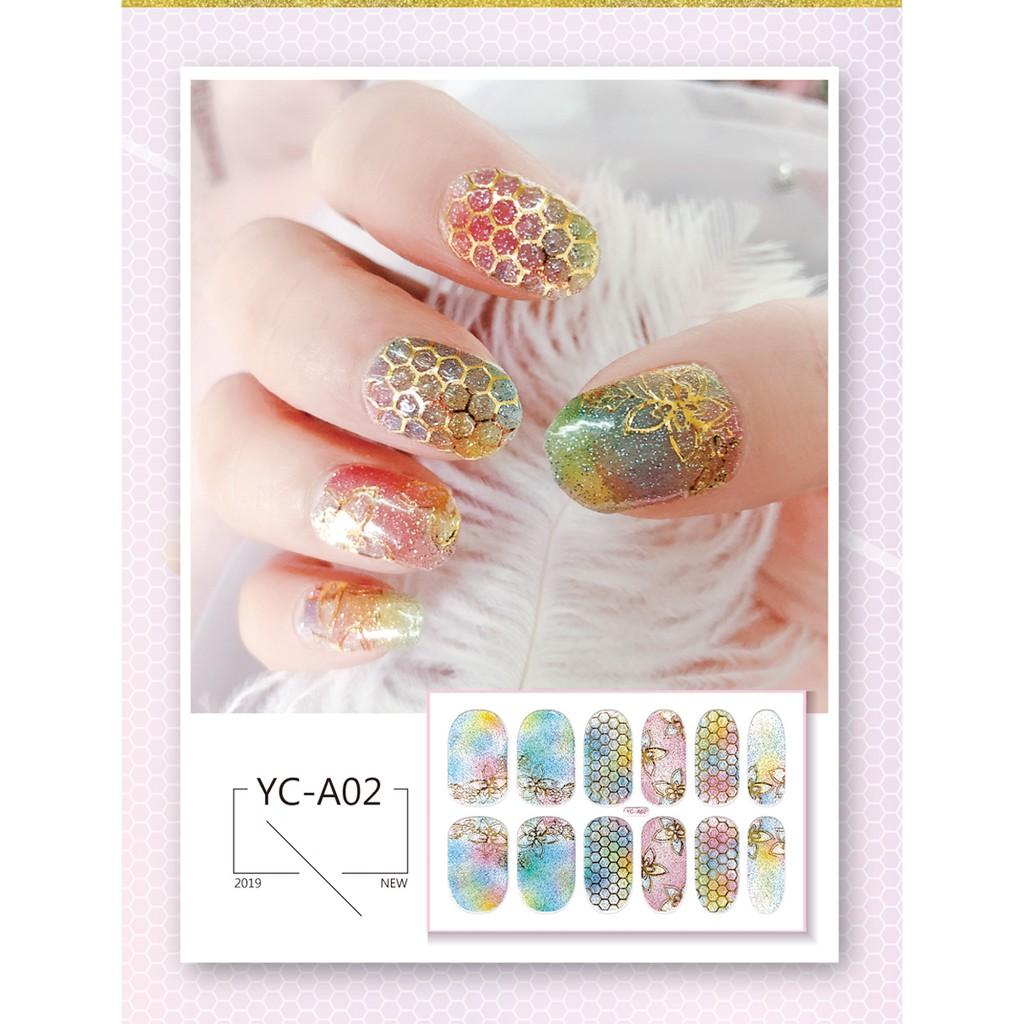 20 mẫu Miếng dán móng tay nail nhiều hình dễ thương N04 mix mẫu