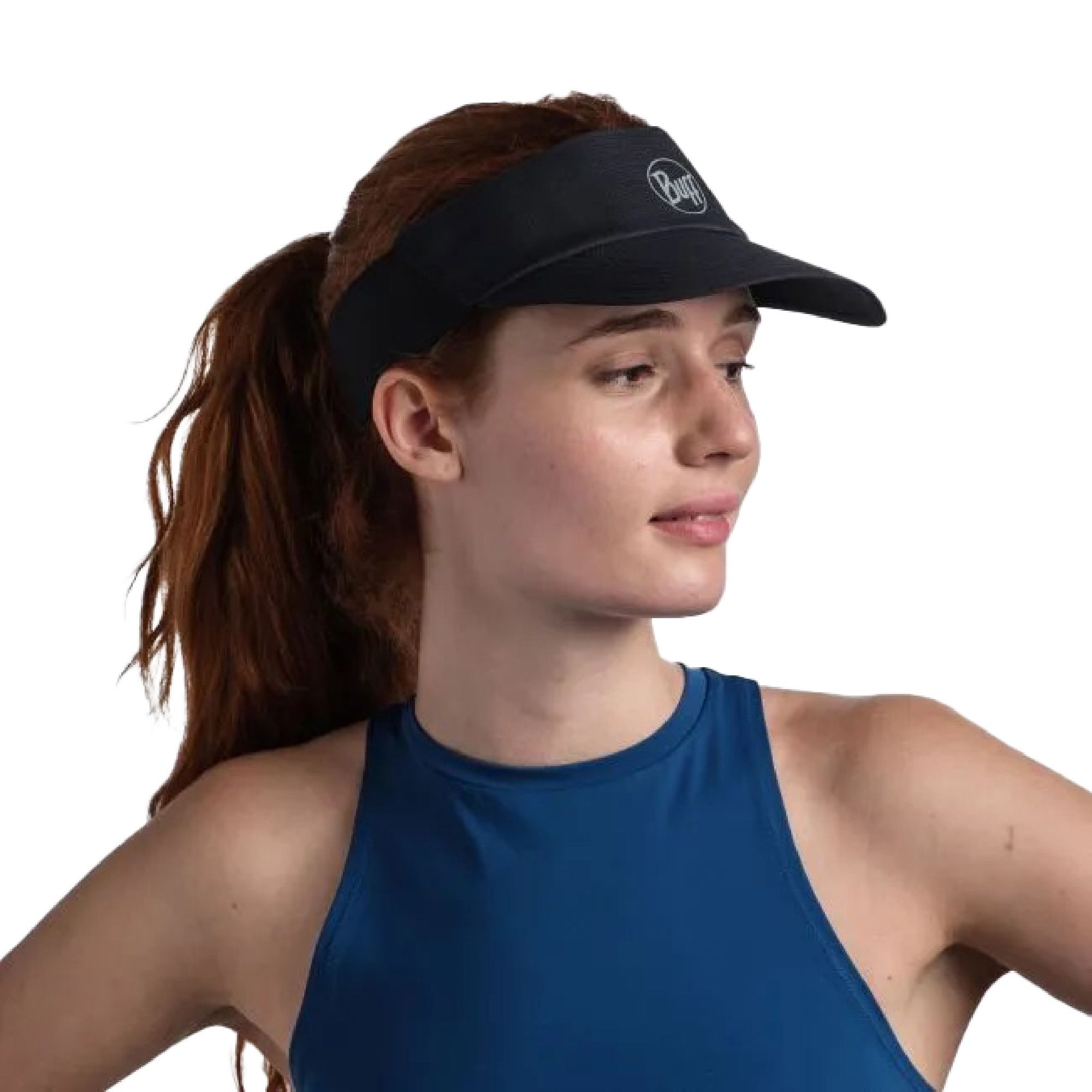 Mũ Chạy Bộ BUFF Go Visor Solid Black